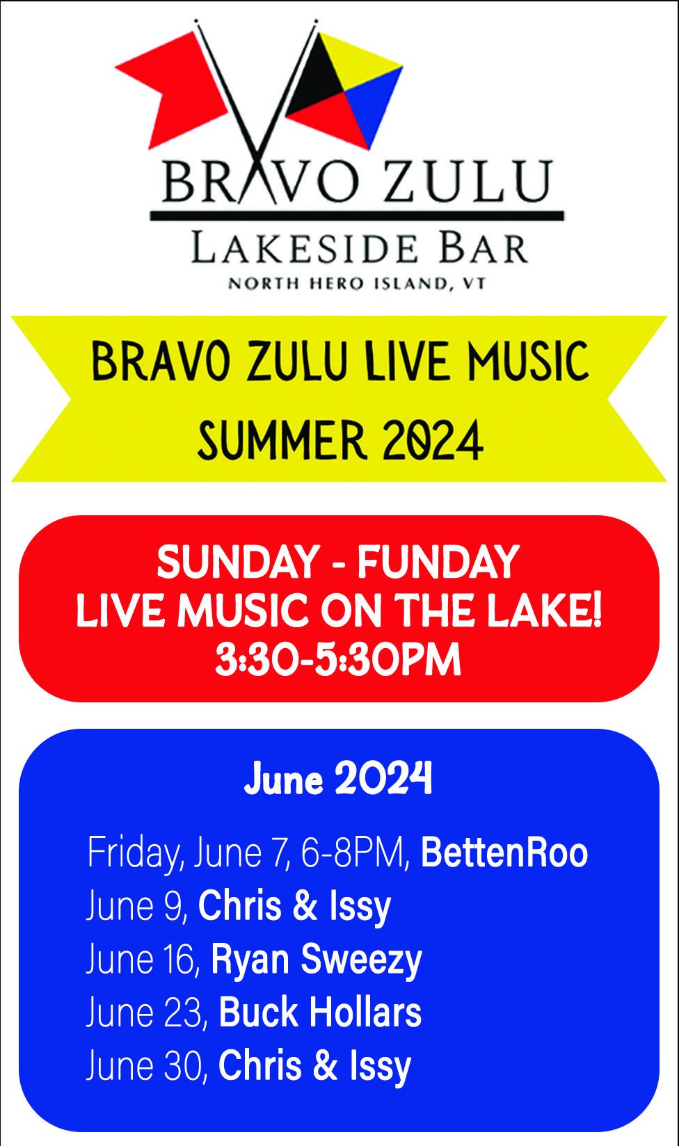 Bravo Zulu Live Music June 2024