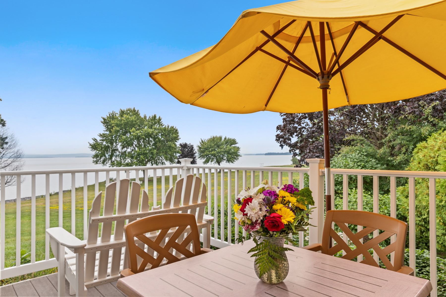 The deck outside of Room x