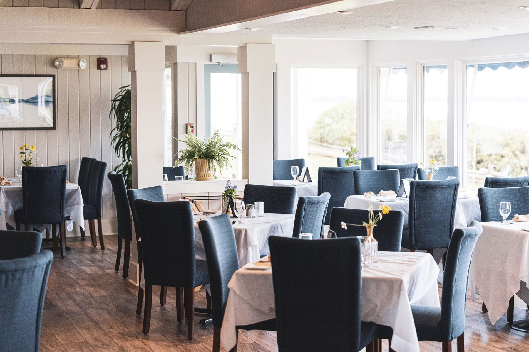 View of the restaurant looking from the bar