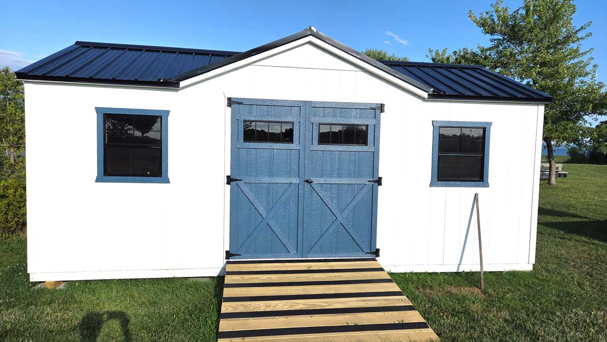 The new Shore Acres bike shed (exterior view).