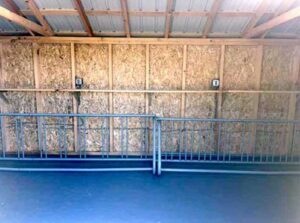 The new Shore Acres bike shed (interior view).